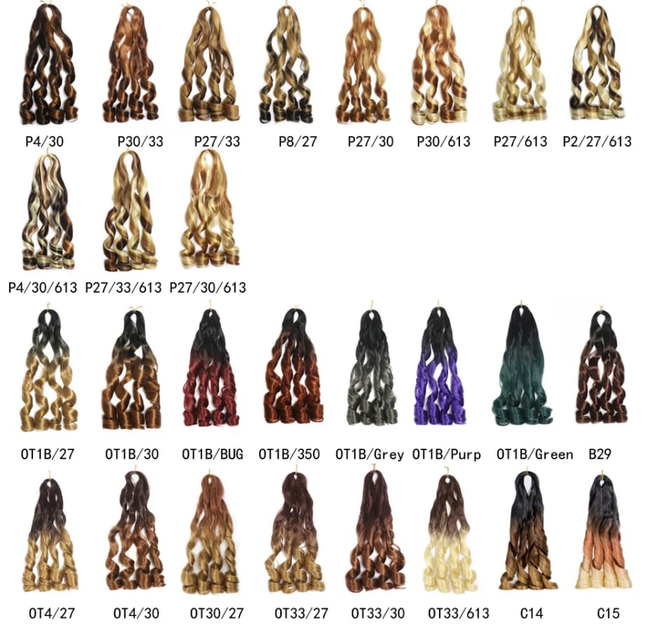  Luxe French Curls syntetisk flettehår